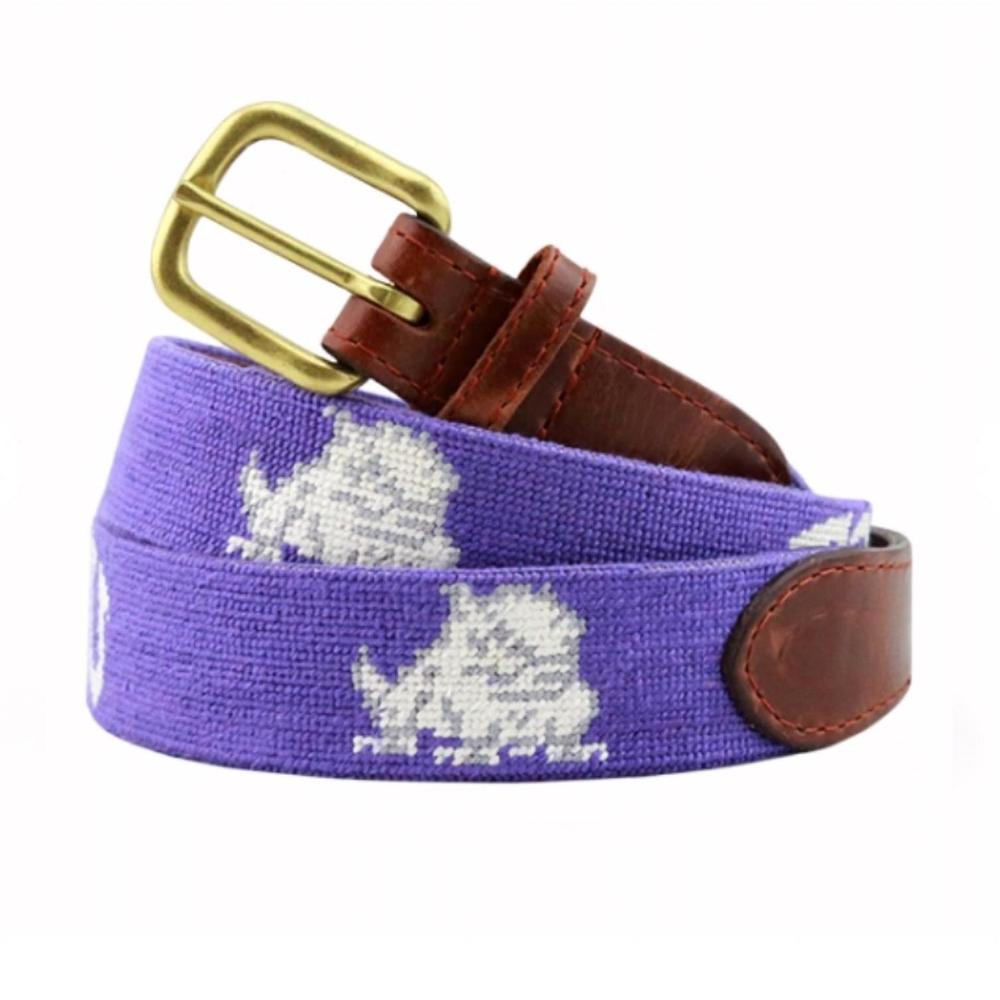 NEW SMATHERS & BRANSON women's women's tcu lifestyle belt in purple